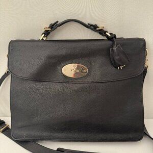 Mulberry Bayswater Pebble Grain Leather Briefcase - Black
